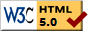 W3C HTML 5.0 valid